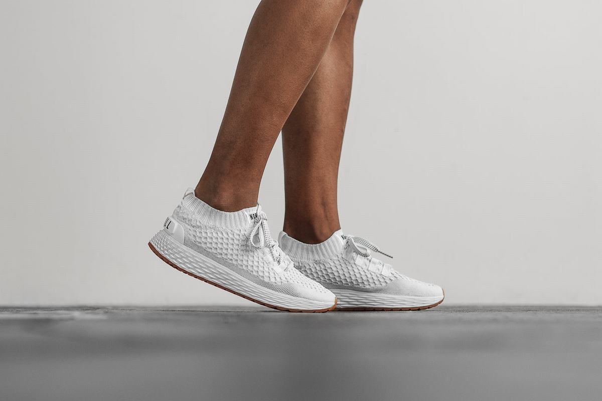 Nobull Knit Runner Women's Running Shoes White | Australia (JC7538)